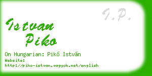 istvan piko business card