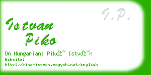 istvan piko business card